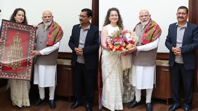 Kangana Ranaut celebrates her birthday with PM Narendra Modi.