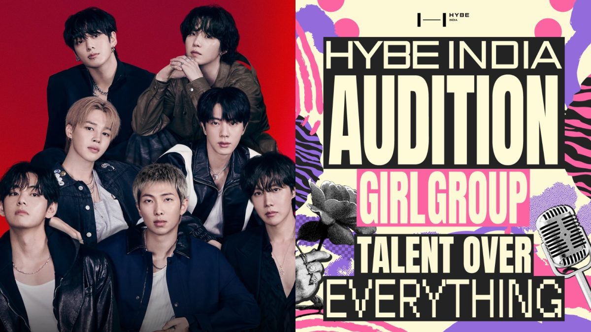 HYBE INDIA logo and audition announcement