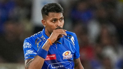 Mumbai Indians captain Hardik in the IPL (PTI)