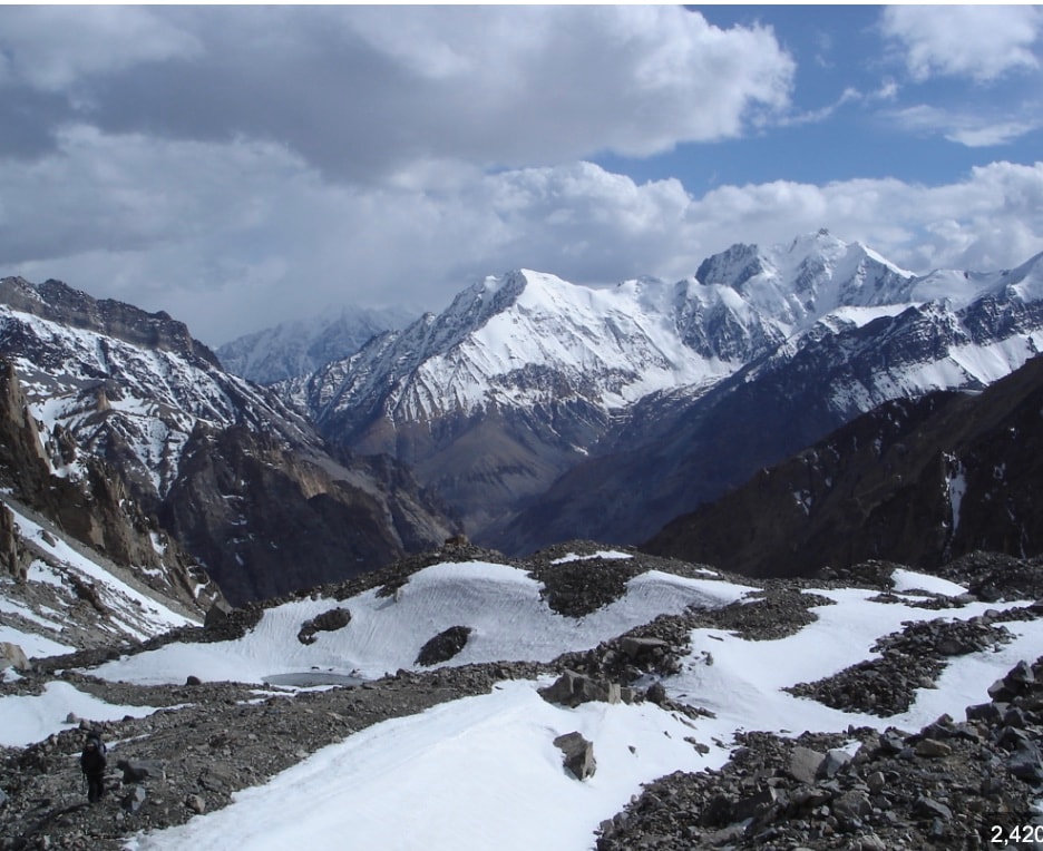  Historically, the Pamir Mountains have long been a crosswords for explorers and traders traveling the Silk Road. Where the Himalayas, Karakoram, Hindu Kush, and Tian Shan ranges converge, the Pamirs rise dramatically, with peaks soaring above 4,000 meters and some reaching nearly 7,500 meters. 