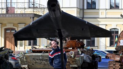 The Shahed-136 drone was first unveiled around 2021 but drew global attention when Russia began using Iranian-supplied units during its invasion of Ukraine in 2022. (AFP File Photo)