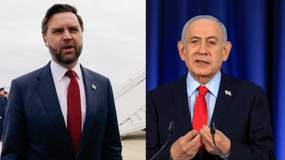 US VP JD Vance and Israeli PM Benjamin Netanyahu. (Image: AFP)