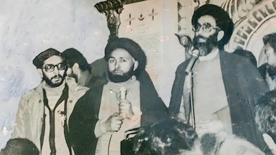 Ayatollah Ali Hosseini Khamenei also spoke to a gathering in Imambara of Budgam in March month of 1981.