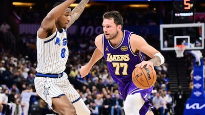Lakers' Luka Doncic in action against the Magic (AFP)