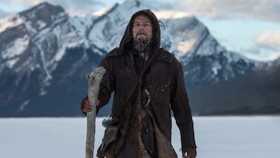 Leonardo DiCaprio in a still from The Revenant.