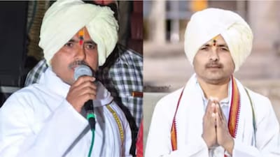 Mahant Adinath Maharaj Shastri enjoys a large following in Ahilyanagar's Pathardi Taluka and Beed district. (News18 Marathi)