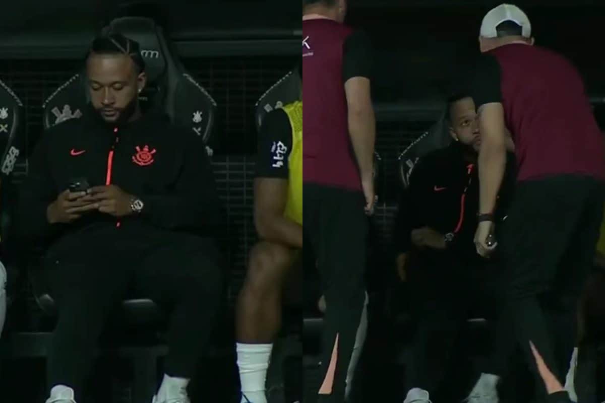 Memphis Depay Scrolls Through His Phone On Touchline; Team Members Scold | WATCH