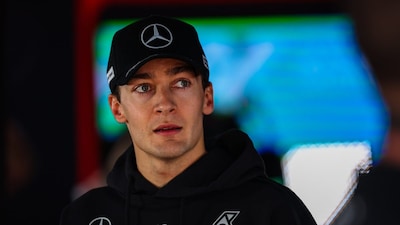 Mercedes' George Russell (Credit: X/Kym Illman)