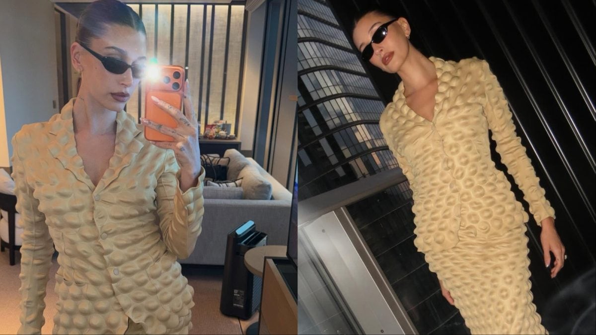 Hailey Bieber Steps Out In Archival Issey Miyake For Justin Bieber’s Birthday In Tokyo