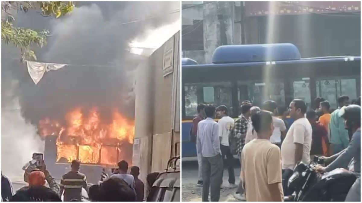 1 Dead As DTC Bus Hits Pedestrians In Delhi's Nangloi; Locals Torch Vehicle Amid Protests