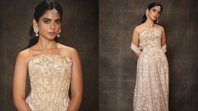 Isha Ambani was styled by Anaita Shroff Adajania. 