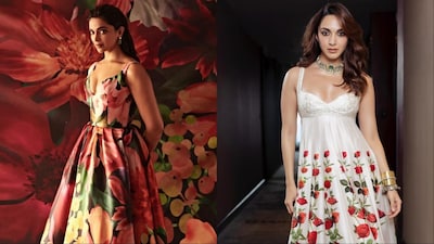 (L-R) Deepika Padukone in Gauri and Nainika, Kiara Advani in Rohit Bal