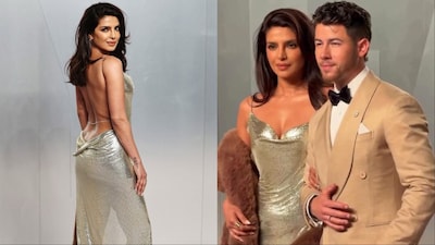 Priyanka Chopra and Nick Jonas brought coordinated glamour to the Oscars after party.