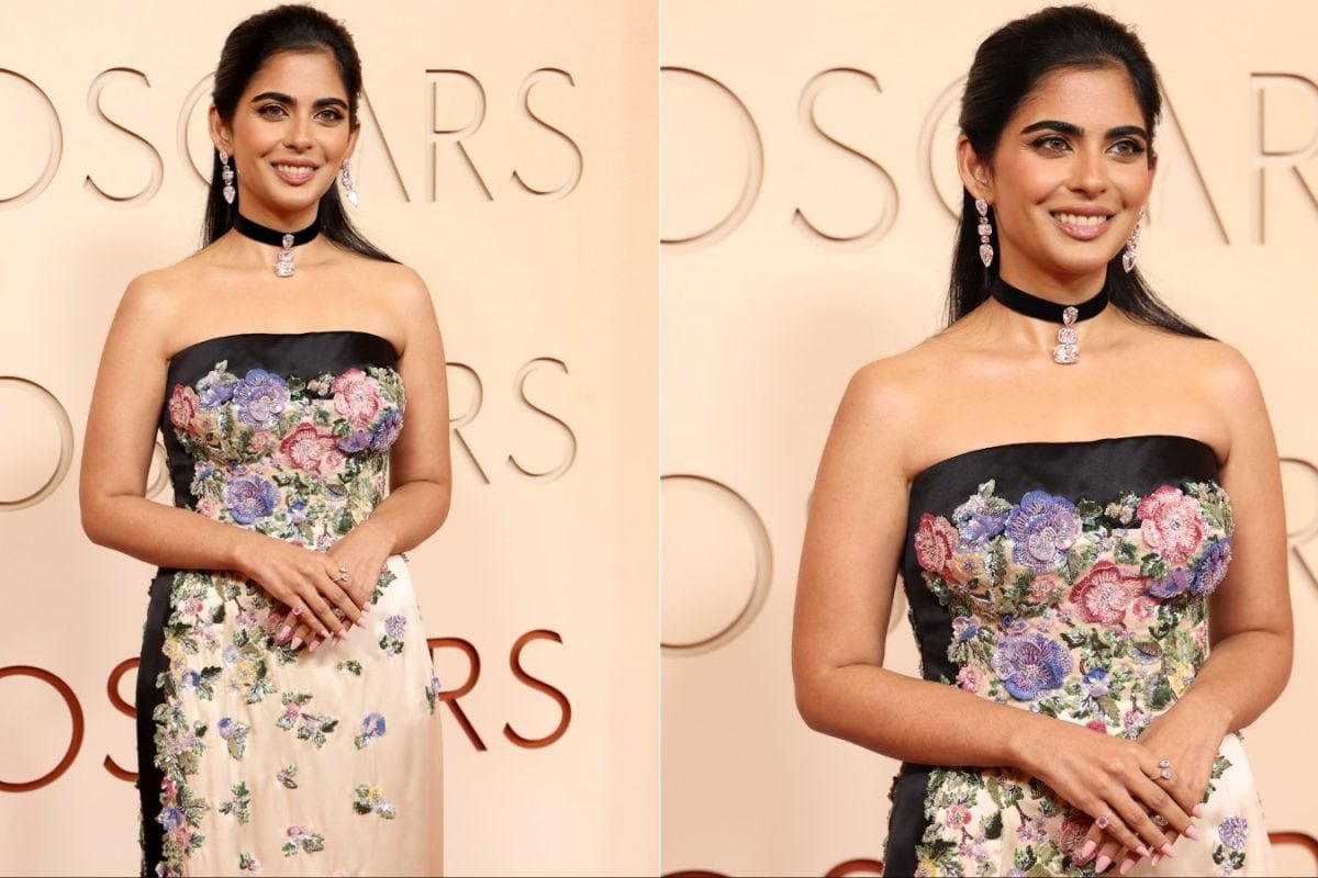 At Oscars 2026, Isha Ambani Channels Springtime Romance In Vintage Valentino Couture