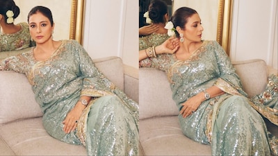 Tabu was styled by Mohit Rai and Tarang Agarwal.