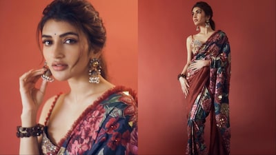 Sreeleela was styled by Kunal Mundhe.