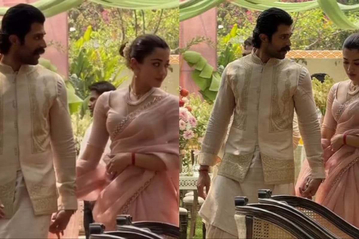 Rashmika Mandanna And Vijay Deverakonda Ace Daytime Wedding Elegance In Blush And Ivory