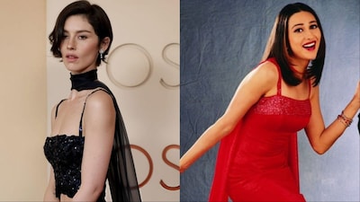 Bollywood’s fluid drapes meet Hollywood’s red carpet.