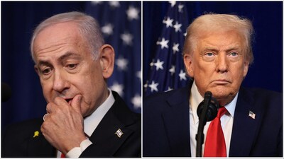 File photos of Benjamin Netanyahu/Donald Trump (AFP)