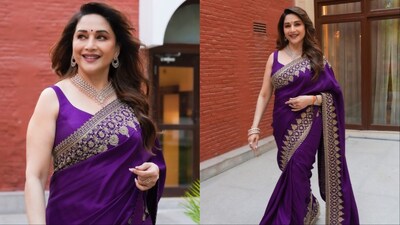 Madhuri Dixit was styled by Sukriti Grover. 