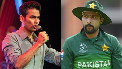 Mohammad Kaif and Mohammad Amir are engaged in war of words these days. (Picture Credit: PTI, AFP)