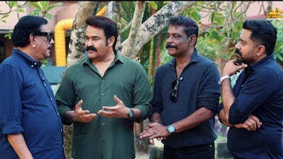 Mohanlal confirms reunion with Priyadarshan for his 100th film, with the director calling the moment “rarer than a blue moon.”