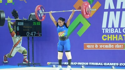 Monikha Sonowal won gold medal in the women’s 48kg weightlifting category at the inaugural Khelo India Tribal Games