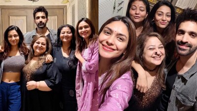 Mrunal Thakur Reunites With Her Kumkum Bhagya Co-Star Arjit Taneja.