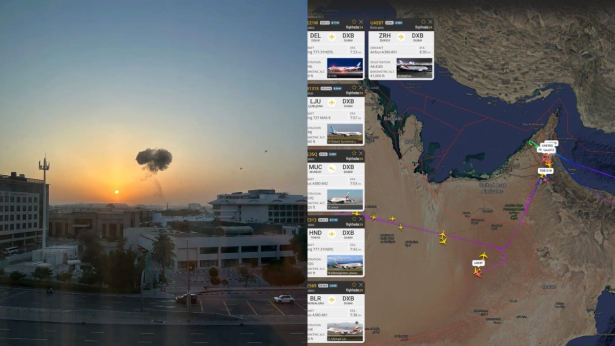 Flights Seen Holding Over Dubai Airspace After Intercepted Drone Debris Falls Near Airport