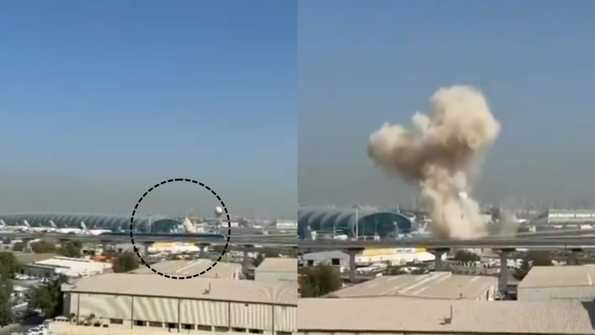Smoke Billows After Drone Strikes Dubai Airport Runway, Flights Operations Hit | Watch