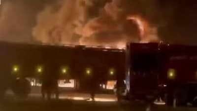 Kuwait's main commercial port was damaged in a drone attack on Friday. (X)