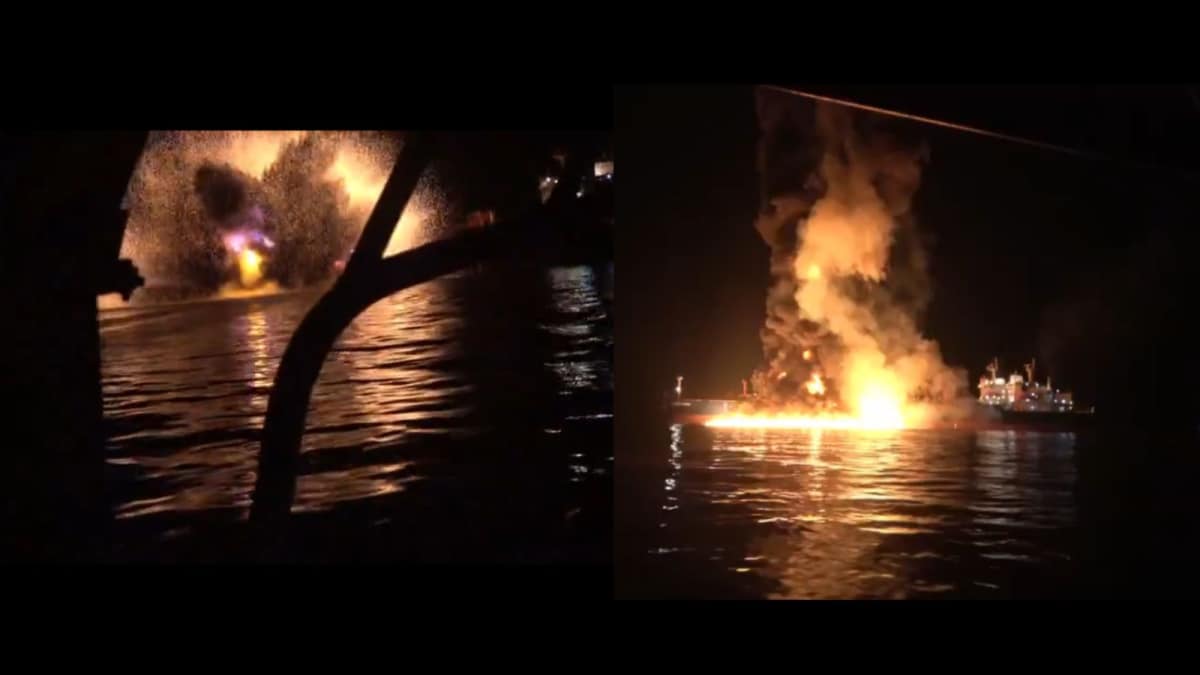 Watch: The Moment Iran Strikes US-Linked Safe Sia Tanker In Persian Gulf