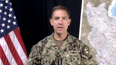 Admiral Brad Cooper, head of US Central Command, said US had dropped 5,000-pound bombs on an underground facility on Iran’s coast.