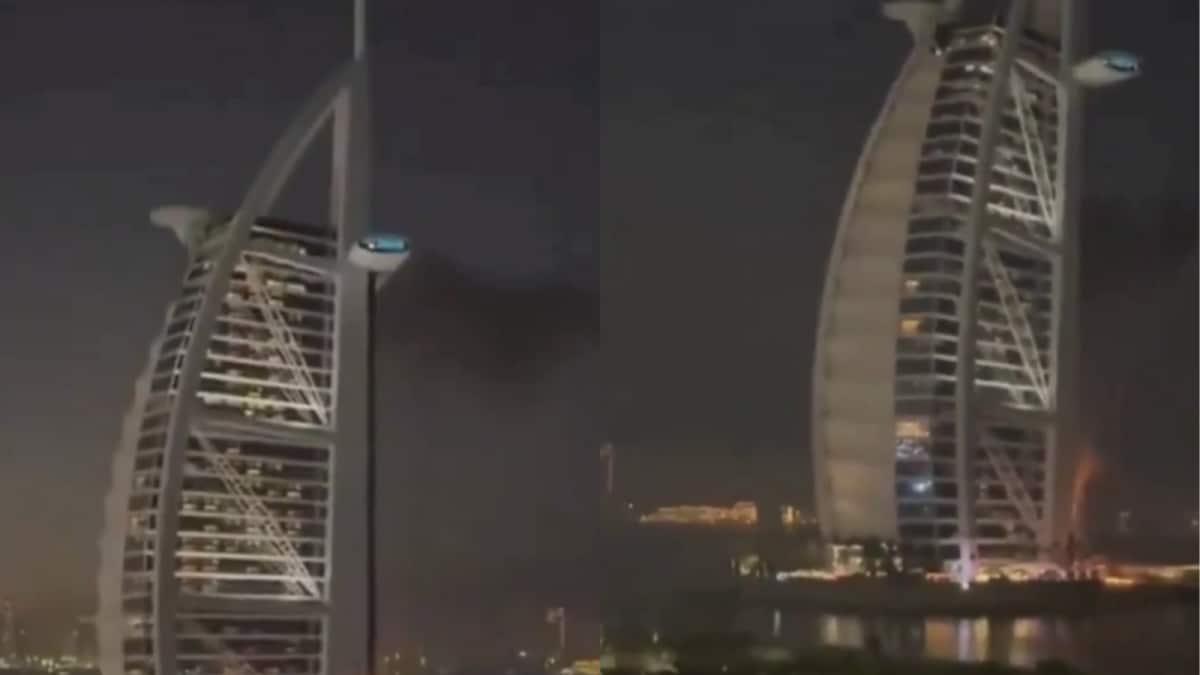 Dubai’s Iconic Burj Al Arab Hotel Hit By Iranian Missile Strikes As Conflict Rages | Video