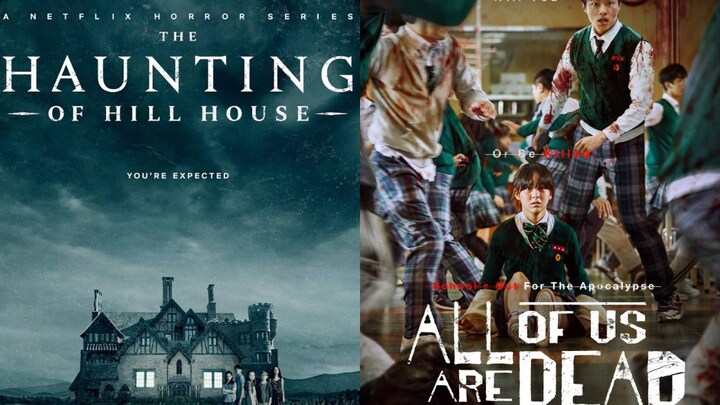 A dimly lit hallway with flickering lights, evoking the atmospheric tension found in Netflix horror series