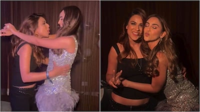 Krystle D'Souza and Nia Sharma were seen tapping a foot together to the former's popular track "Shararat" from the film "Dhurandhar"