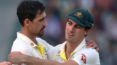 Australian pace duo Pat Cummins and Mitchell Starc. File pic/AP