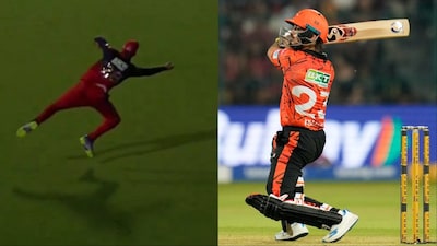 Phil Salt takes flying catch with one hand to stop Ishan Kishan from scoring 100 on IPL captaincy debut. (Picture Credit: Screengrab, AP)