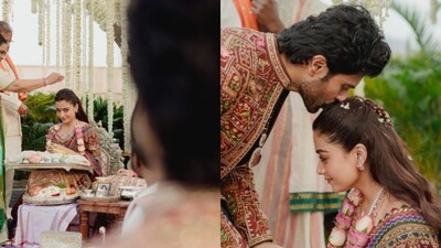 Rashmika Mandanna And Vijay Deverakonda Drop Dreamy Pradhanam And Mehendi Pictures 