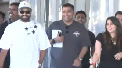 Rohit Sharma arrives in Ahmedabad