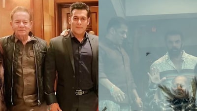 Khan family greets fans on Eid from Galaxy apartment balcony. (Photos: Instagram and Viral Bhayani)