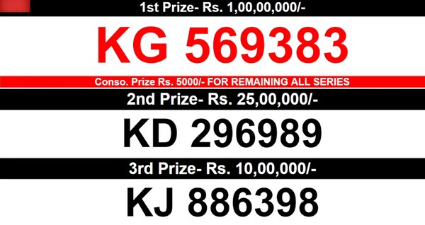  Winning numbers for 1st, 2nd and 3rd prize