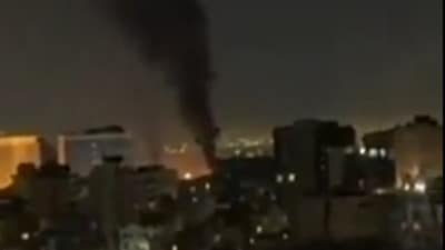  US-Israeli forces targeted IRIB headquarters in Tehran, showing smoke and explosions. No official confirmation or casualty details yet as regional tensions escalate. (X screengrab)