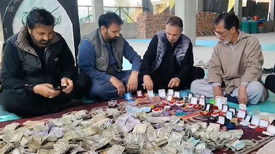 In Budgam Jammu and Kashmir locals and MLA Muntazir Mehdi donate gold silver cash and salary to support Iran amid escalating West Asia conflict. (Image: X/@ANI)