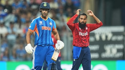 Shivam Dube smoked Adil Rashid for 3 sixes.(AP)