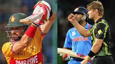 Sikandar Raza becomes 1st captain to score 50 runs and take 3 wickets in a T20 World Cup match. (Picture Credit: AP, AFP)