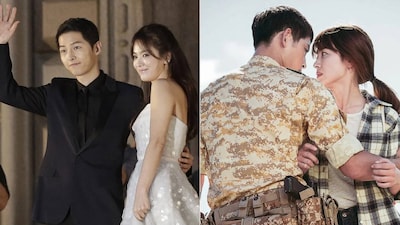 Song Joong-Ki and Song Hye-Kyo in Descendants of the Sun.