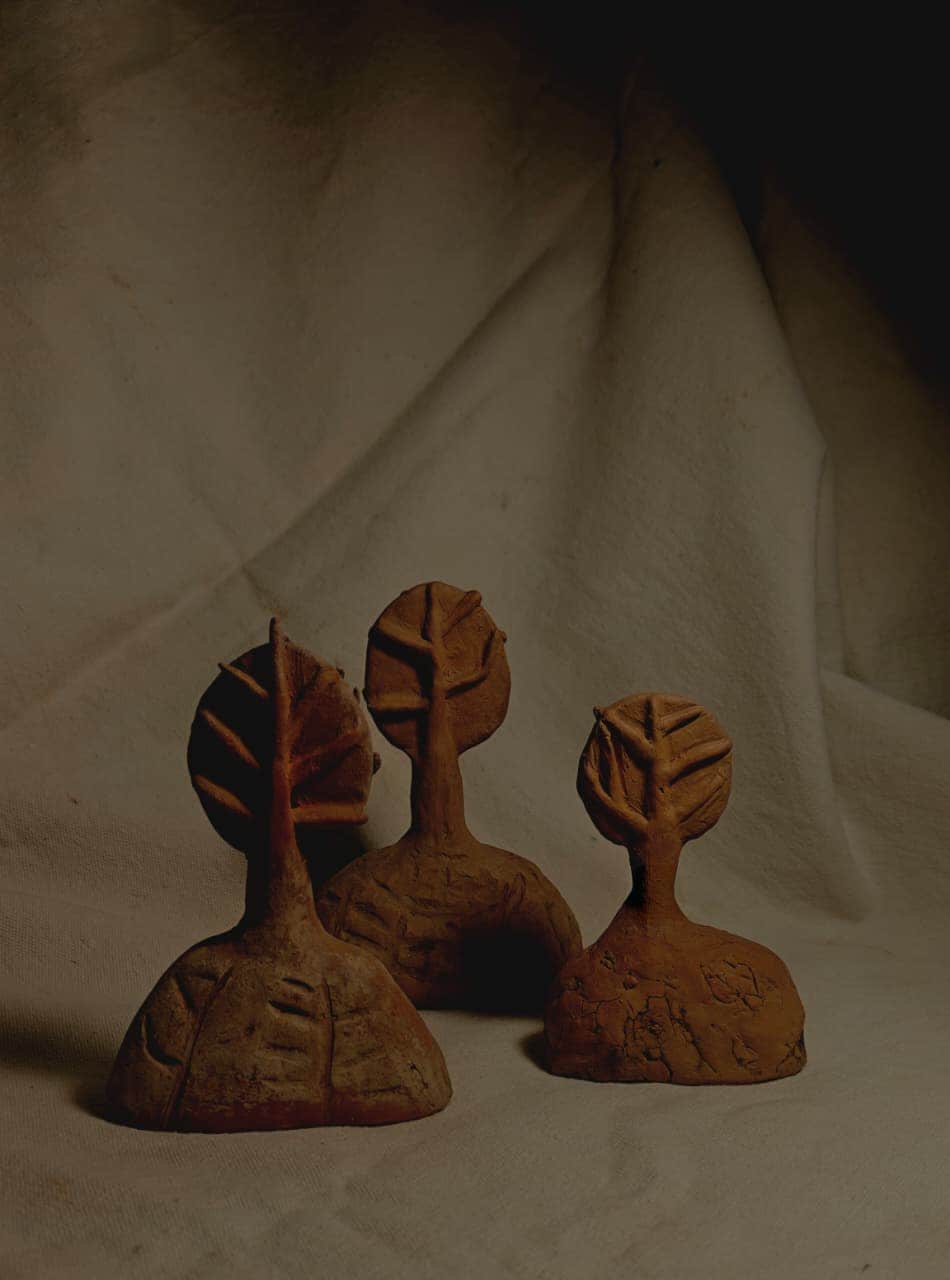 'Trees as Silent Witnesses', in this series, Thulgharia explore trees in human-like forms. 