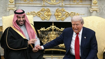 US President Donald Trump with Saudi Arabia's Crown Prince  Mohammed bin Salman. (AFP)