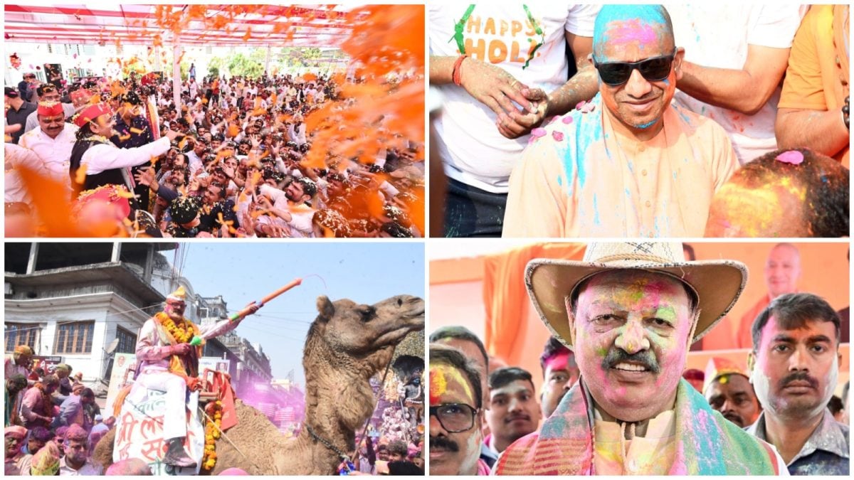 Black Goggles To Camel Rides: How UP's Political Bigwigs Celebrated Holi This Year